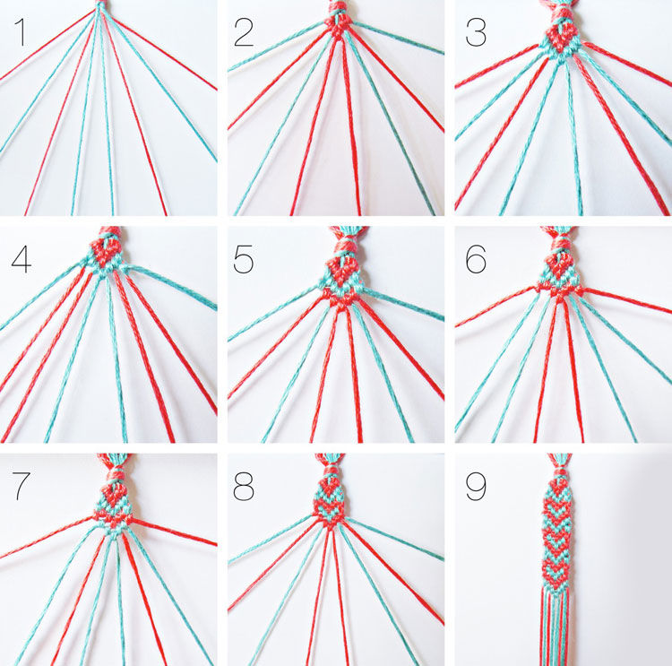 Схемы фенечек прямым плетением из 2 цветов и с животными - сайт о рукоделии