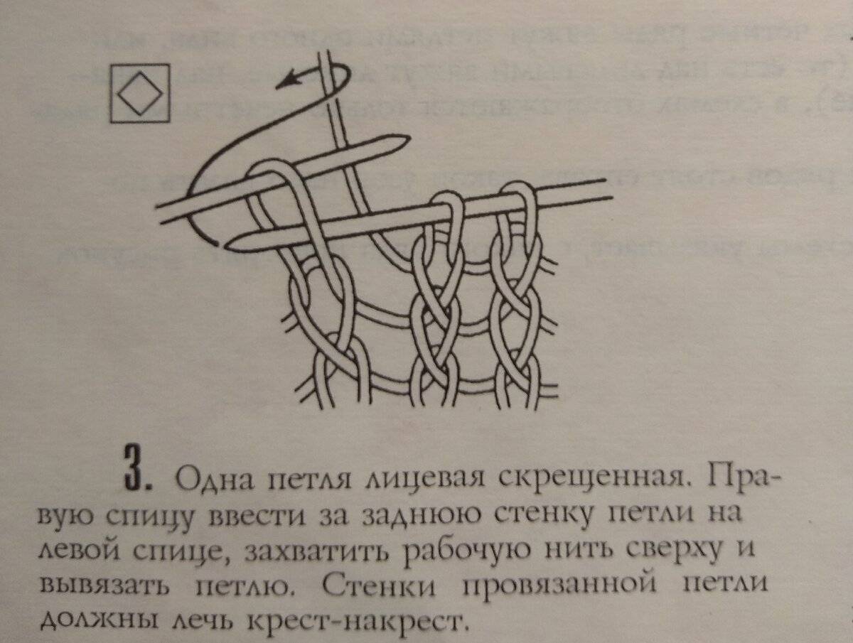 Как вязать изнаночную скрещенную петлю: варианты за заднюю стенку