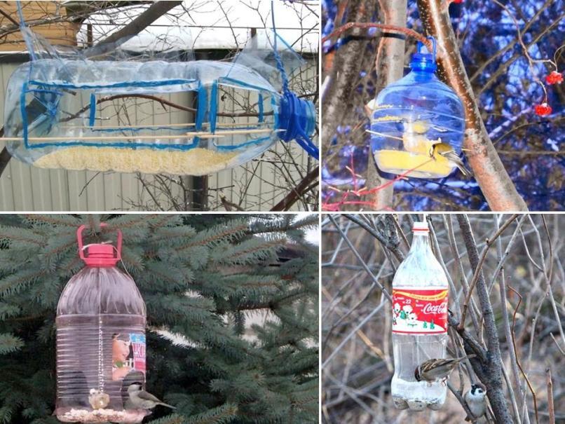 Кормушка из пластиковой бутылки: лучшие идеи и варианты по созданию и размещению (75 фото)