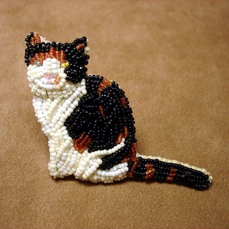 Схемы плетения котят из бисера с подробным описанием для начинающих
