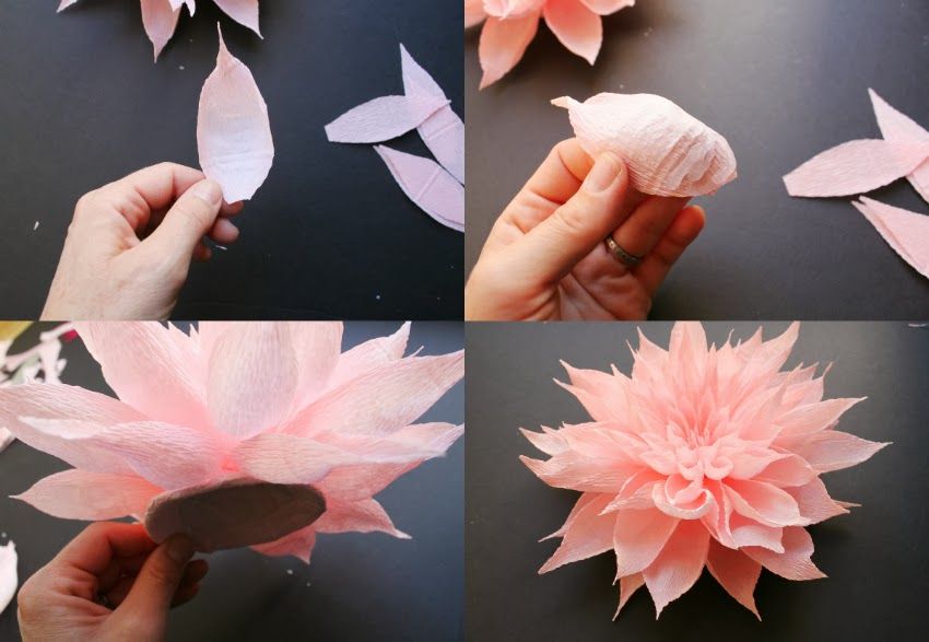 Как сделать цветы из гофрированной бумаги — инструкция