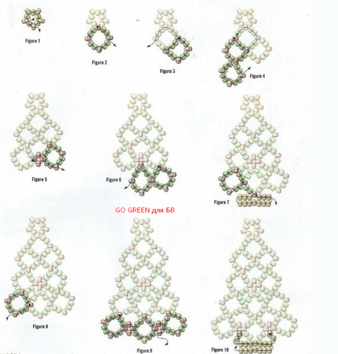 Схема из бисера елочка схема