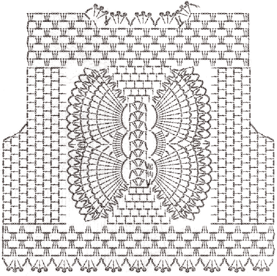 Жилетка крючком схемы