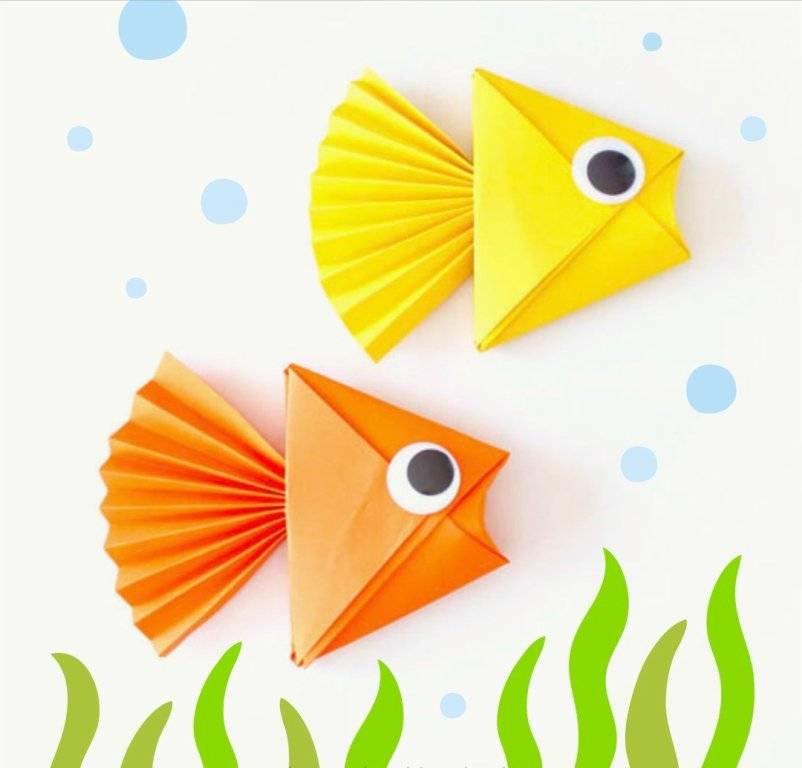 Оригами рыбка: схема сборки простых и сложных моделей рыбок из бумаги (155 фото и видео)