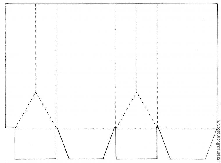 Схема пакета из бумаги