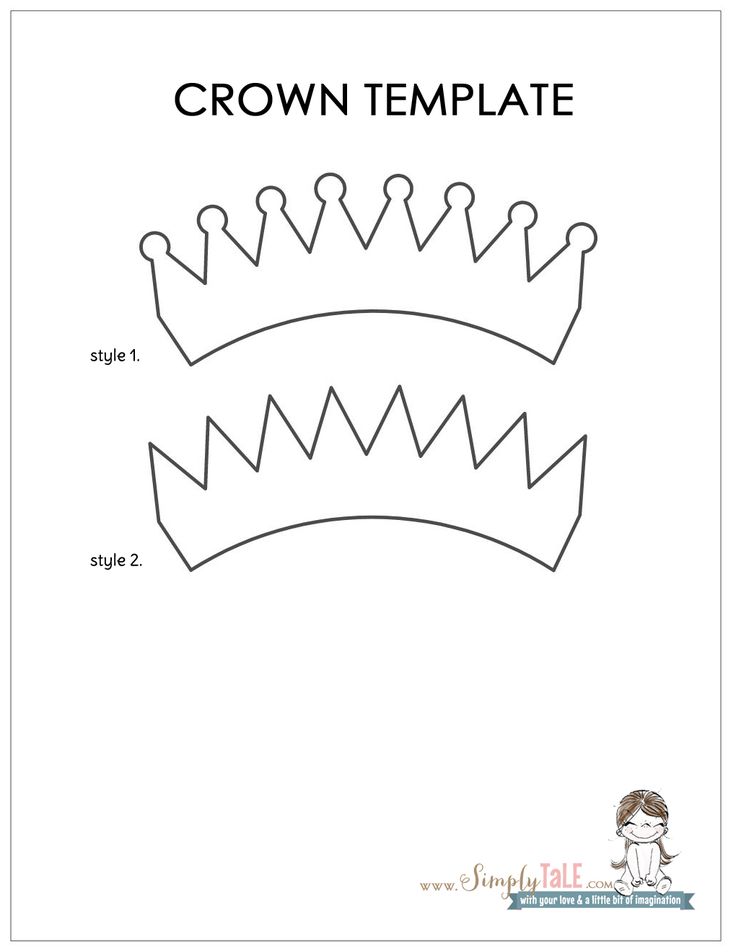 Корона вырезать из бумаги шаблон фото