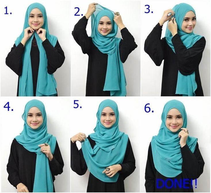 Как одевают платок мусульманки