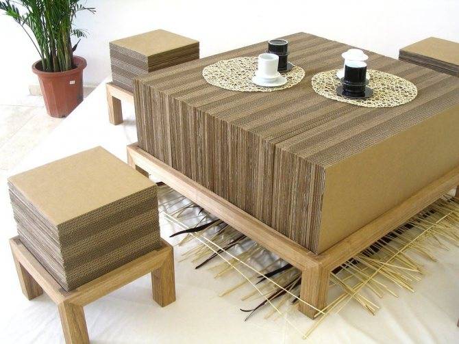 Мебель из картона своими руками +50 фото с пошаговой инструкцией