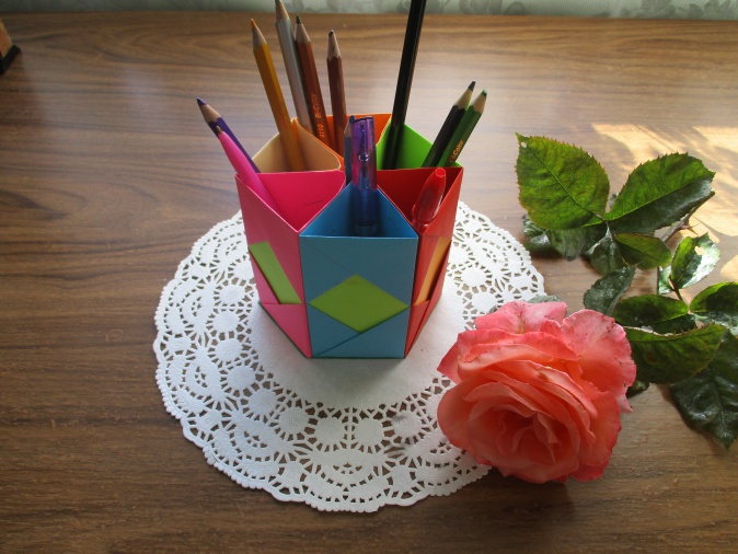 Карандашница из модулей оригами пошаговая инструкция. модульное оригами. карандашница. подставка под горячее