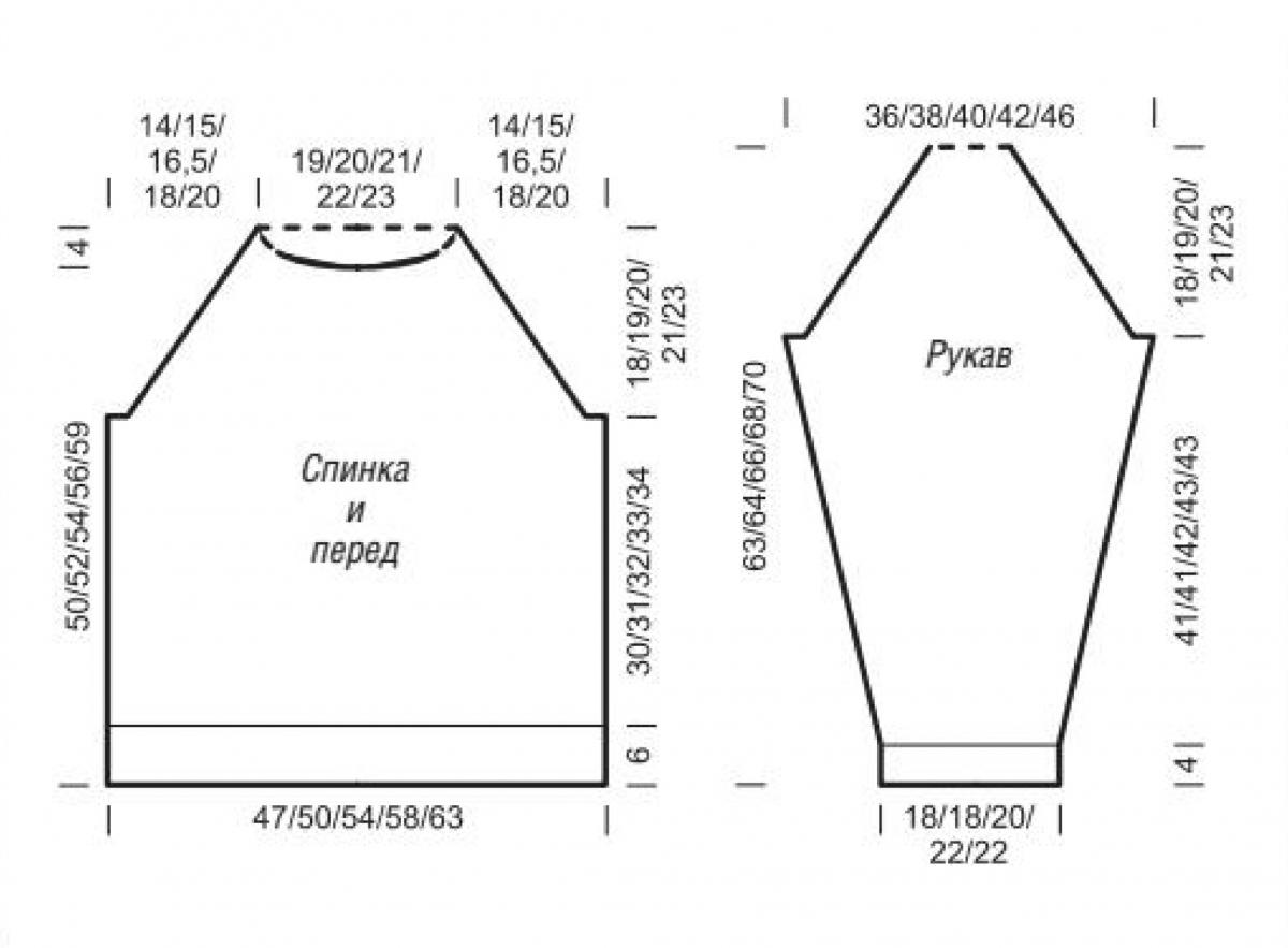 Рукав реглан схема