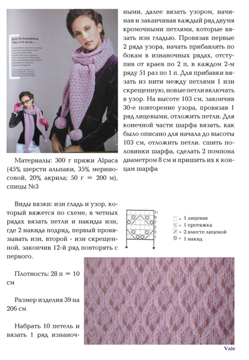 Детский шарф спицами: схема и описание разнообразных моделей