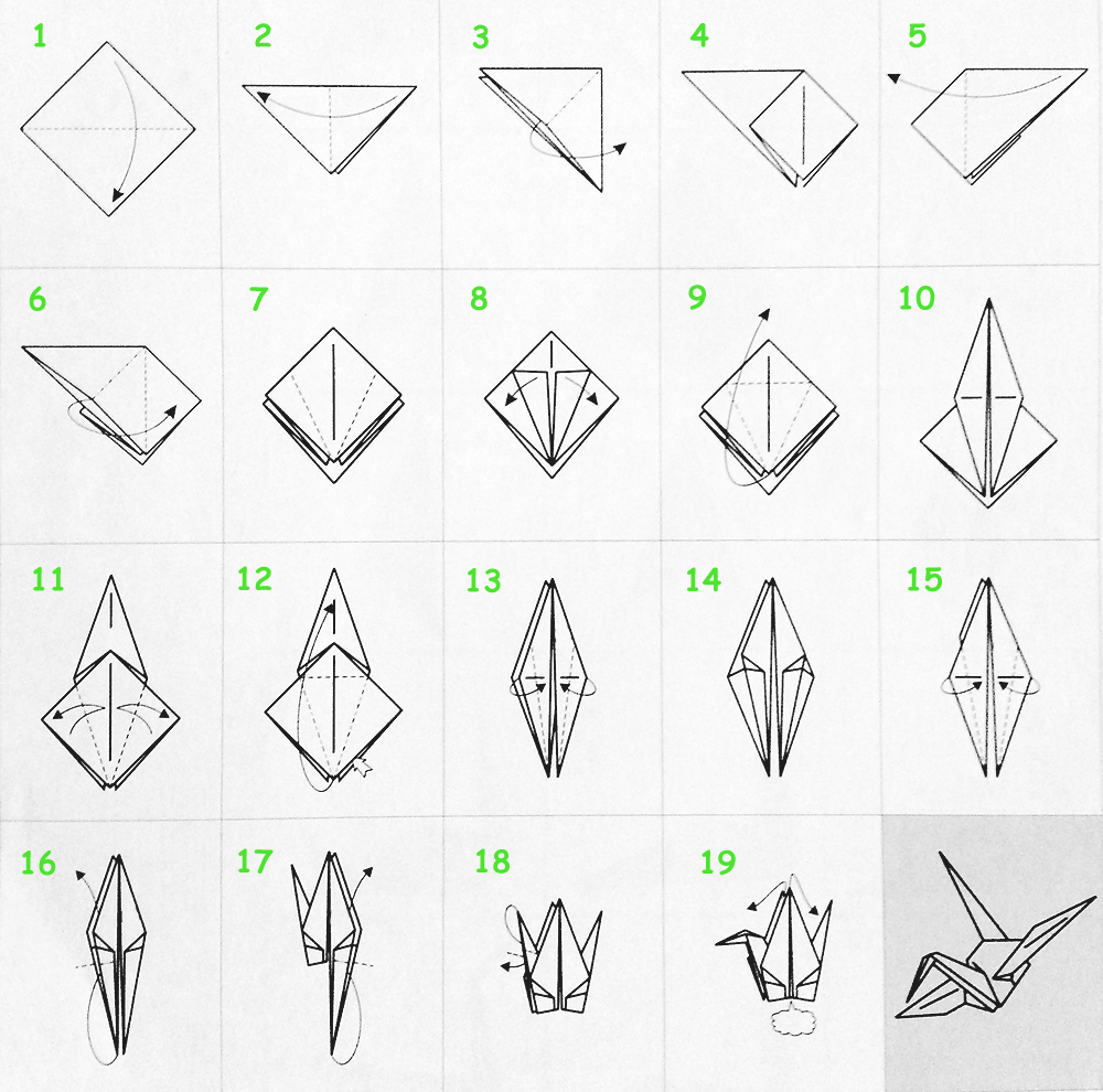 Оригами из бумаги для начинающих самые легкие схемы пошагово журавль