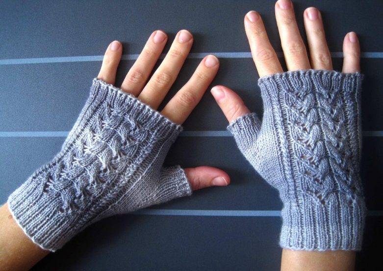 Как связать митенки спицами - схемы с описанием для перчаток без пальцев - фото и видео уроки