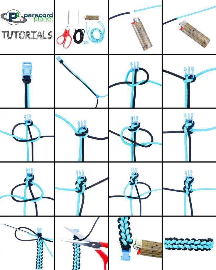 Плетение браслетов из шнурков и веревки: схемы для начинающих