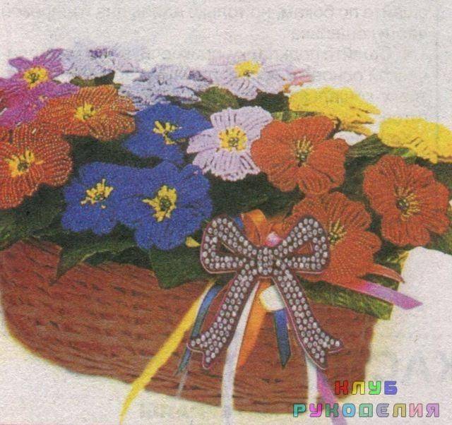 Примула из бисера: плетение весеннего цветка своими руками
