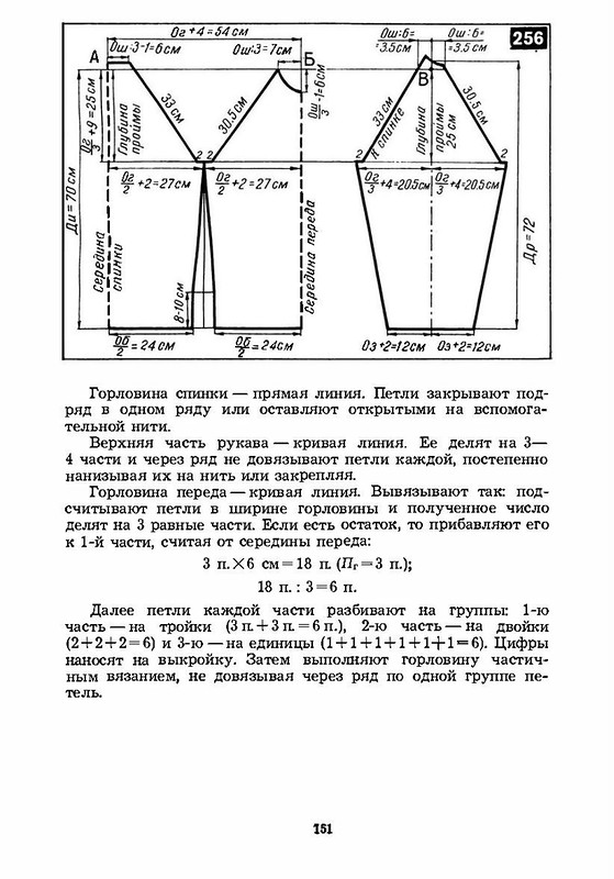 Построить выкройку реглан