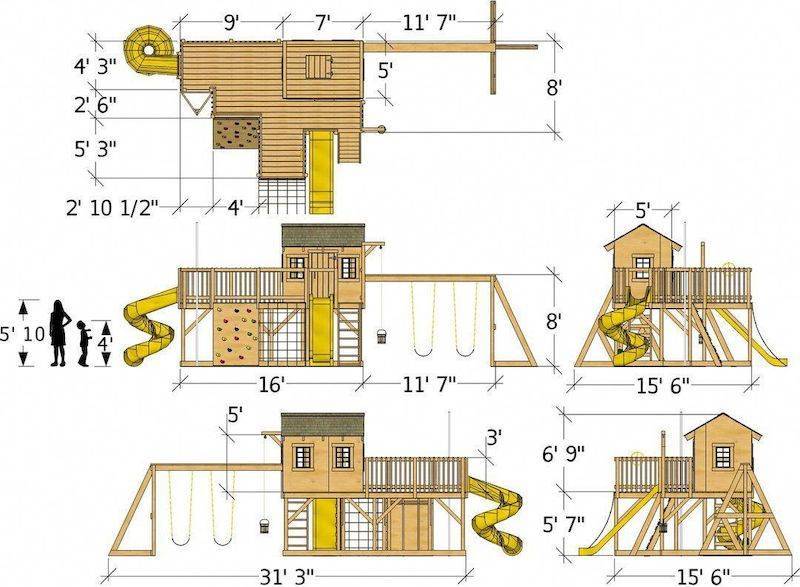 Строим детский домик своими руками: чертежи (80 фото идей)