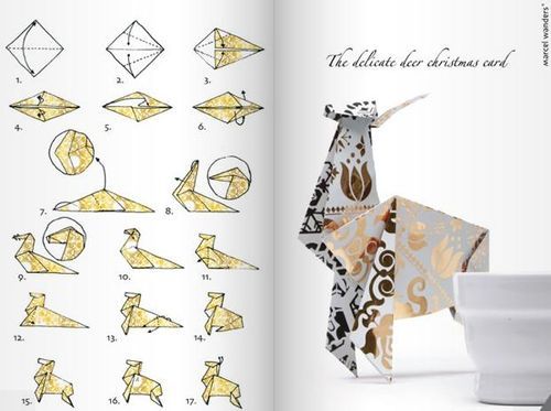Как сделать оленя из бумаги: голова оленя, фигурки оригами