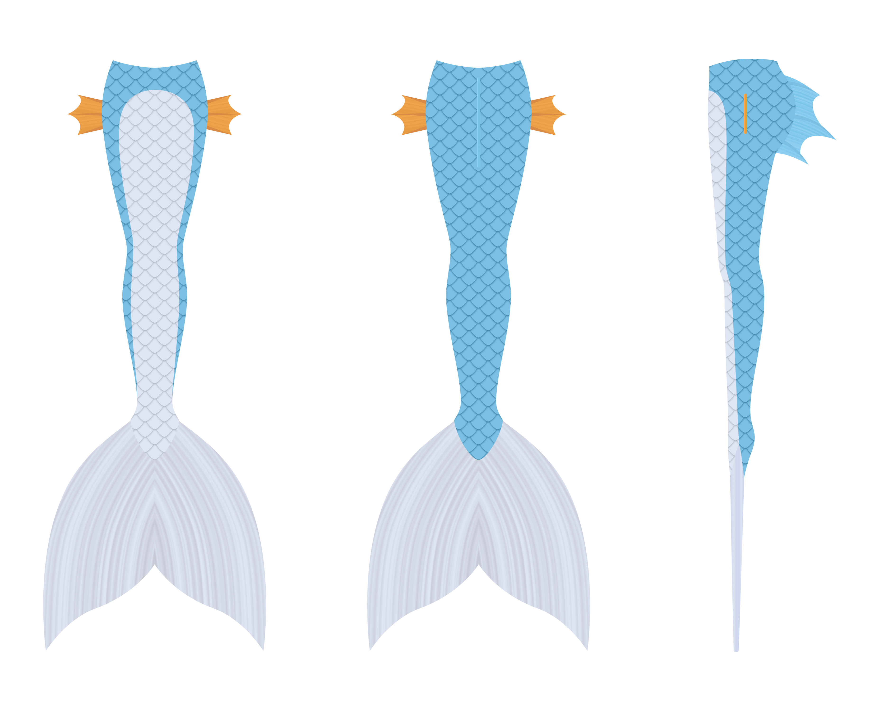 Вязаный хвост русалки: схемы и описание