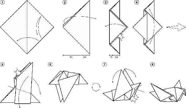 Голубь оригами. схемы и видео :: syl.ru