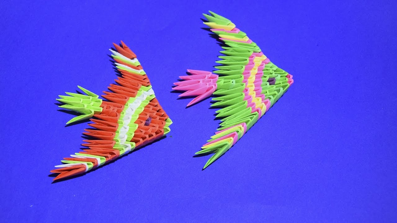 Простая рыбка оригами