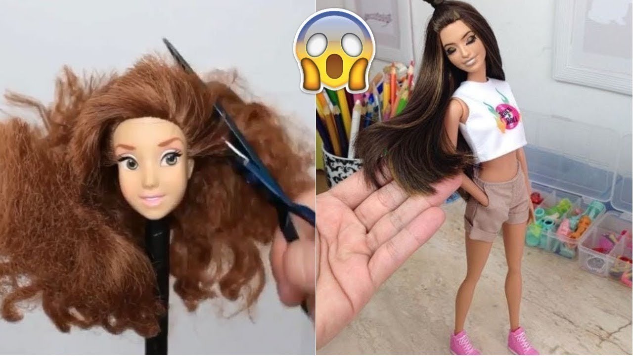 Как красить волосы кукле рапунцель