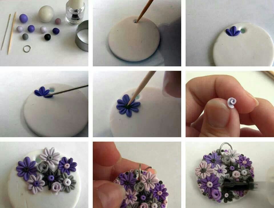 Цветы из полимерной глины - инструкция для начинающих, советы и фото примеры работ