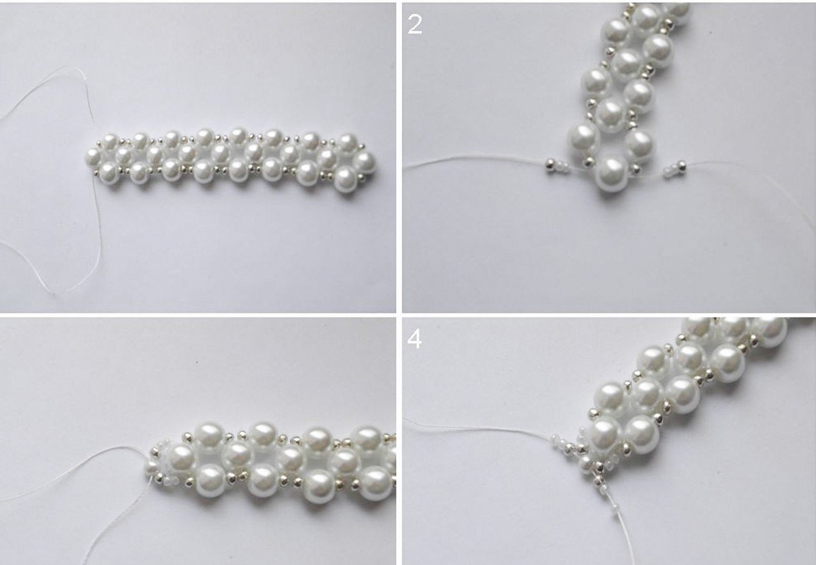 Плетение браслетов из бисера: простые схемы для начинающих