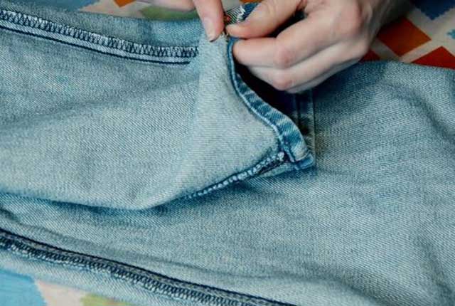 Как подшить джинсы вручную и на машинке правильно сохранив шов
