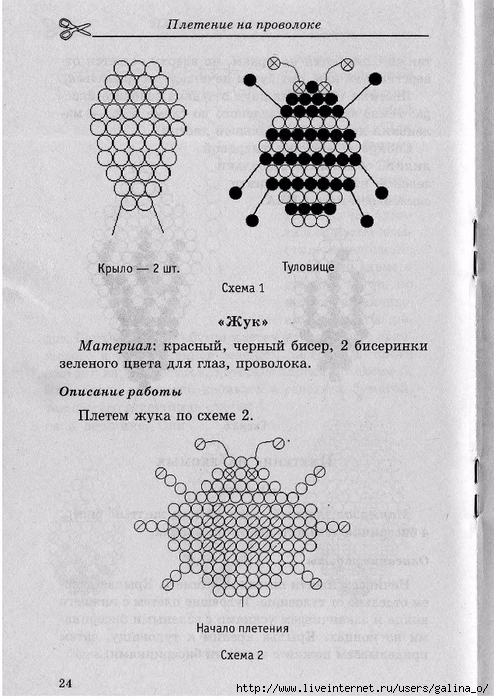 Божья коровка из бисера схема плетения для начинающих