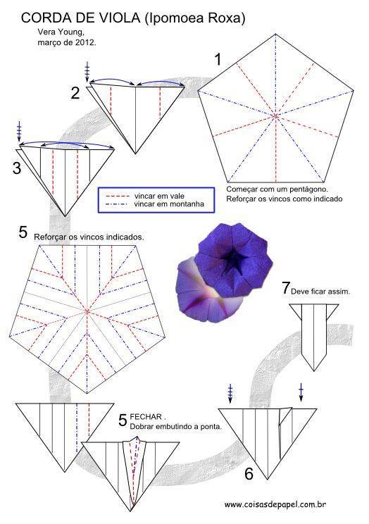 Цветы из оригами из бумаги схемы