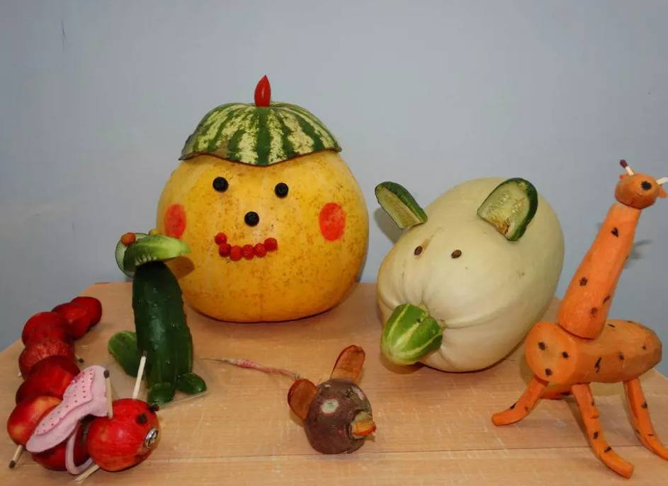 Поделки из овощей и фруктов на выставку в школу своими руками: инструкции с фото и видео