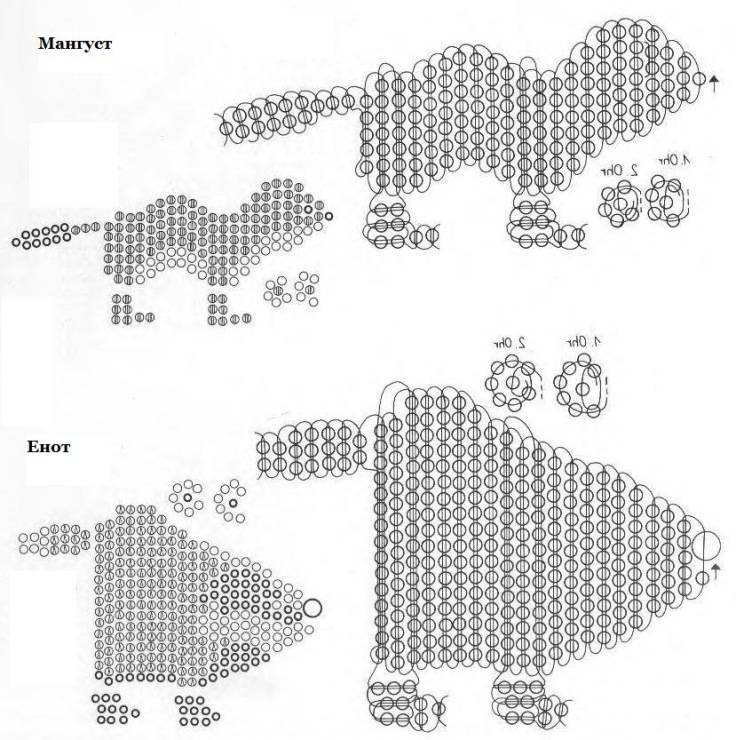 Слоник из бисера схема