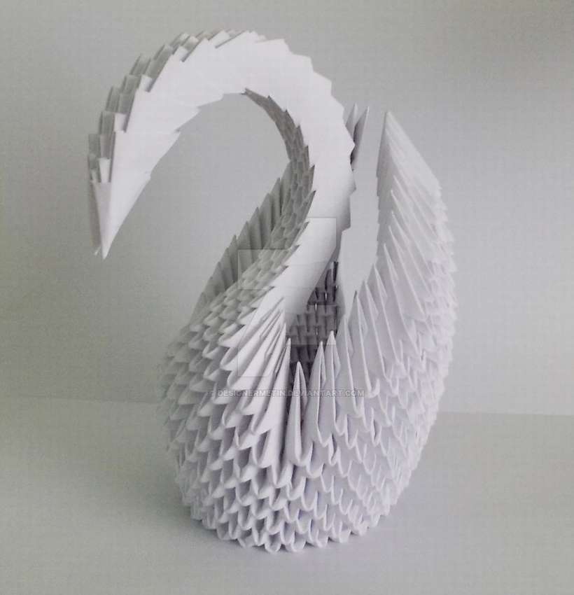 Как сделать лебедя из бумаги — модульное оригами для начинающих, учимся складывать своими руками, фото лучших схем