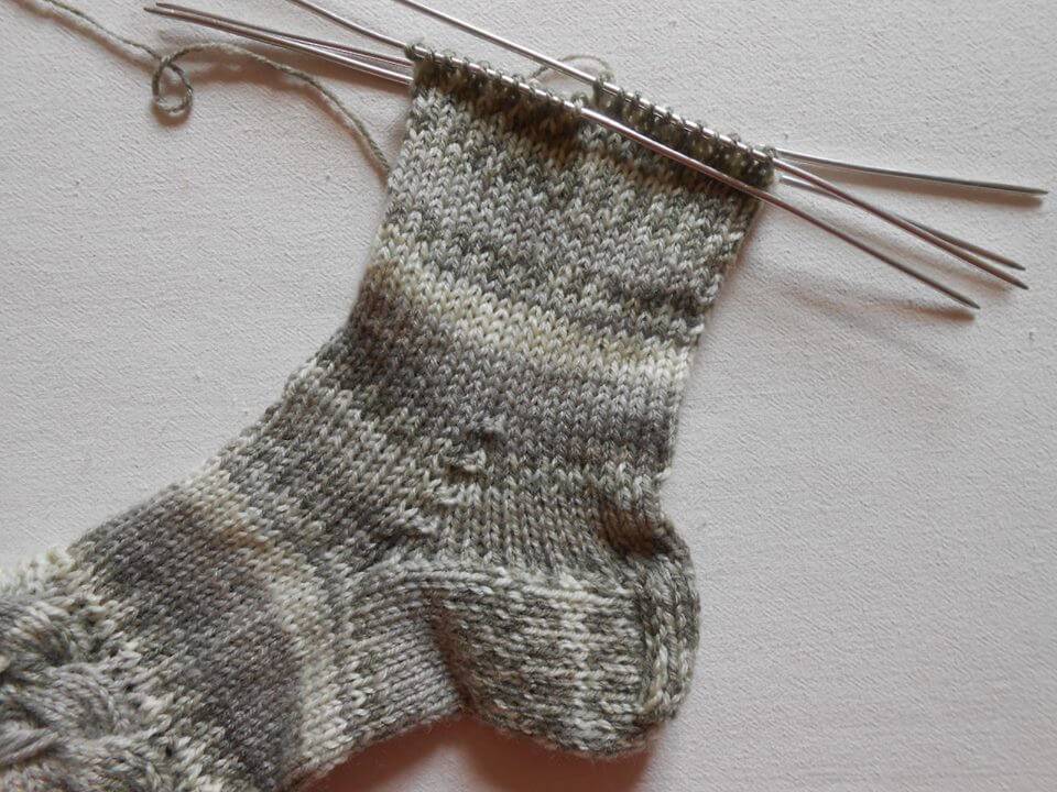 Вязание носков 5 спицах