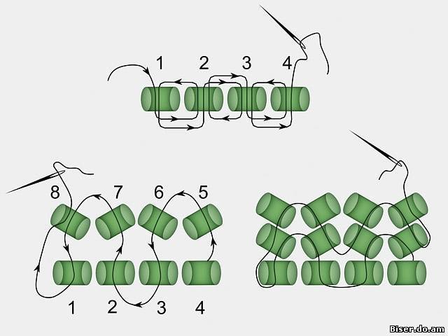 Георгиевская лента из бисера схема плетения для начинающих