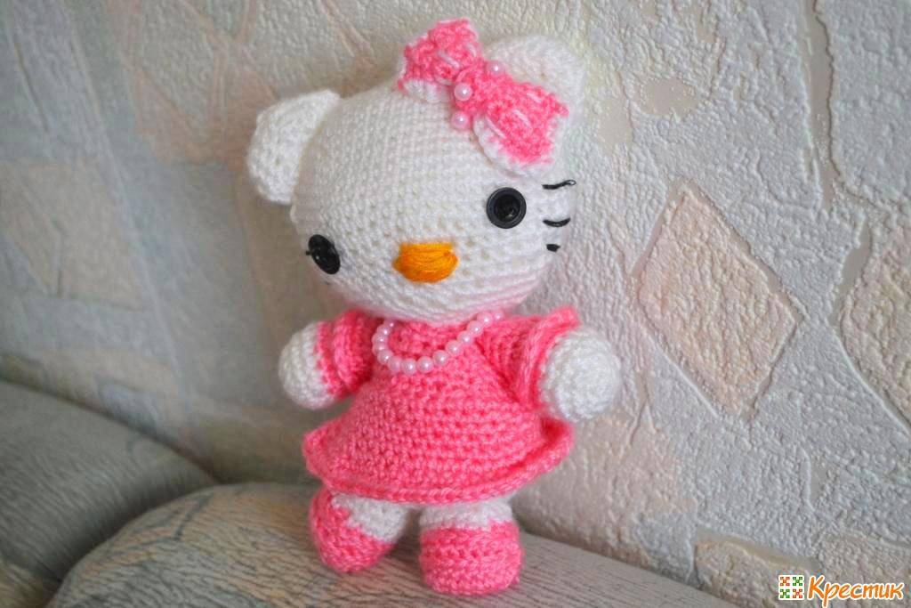 Hello kitty в технике амигуруми: схема вязания самой игрушки и наряда для неё