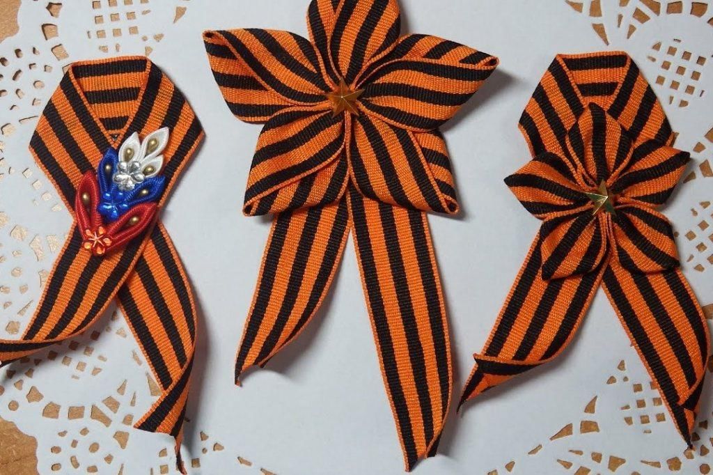 Георгиевские ленточки своими руками: как сделать, канзаши, брошка, из лент, из бумаги | праздник для всех