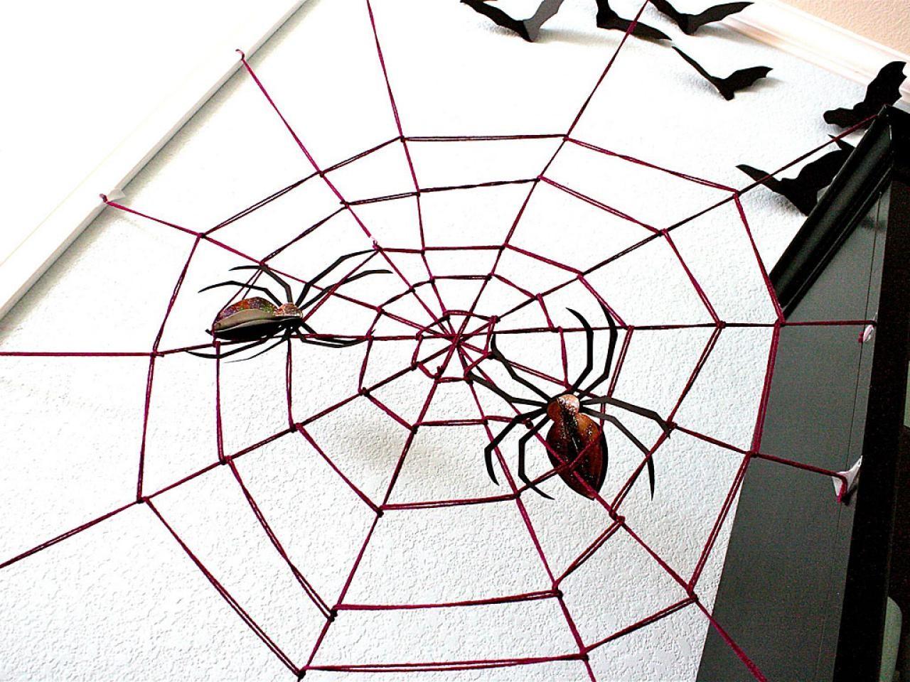 Паутина паука из веревки как сделать. делаем паутину из ниток. делаем основу паутины