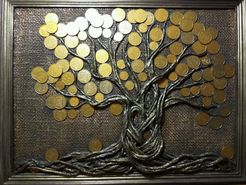 Как сделать денежное дерево своими руками из купюр и монет: пошаговая инструкция