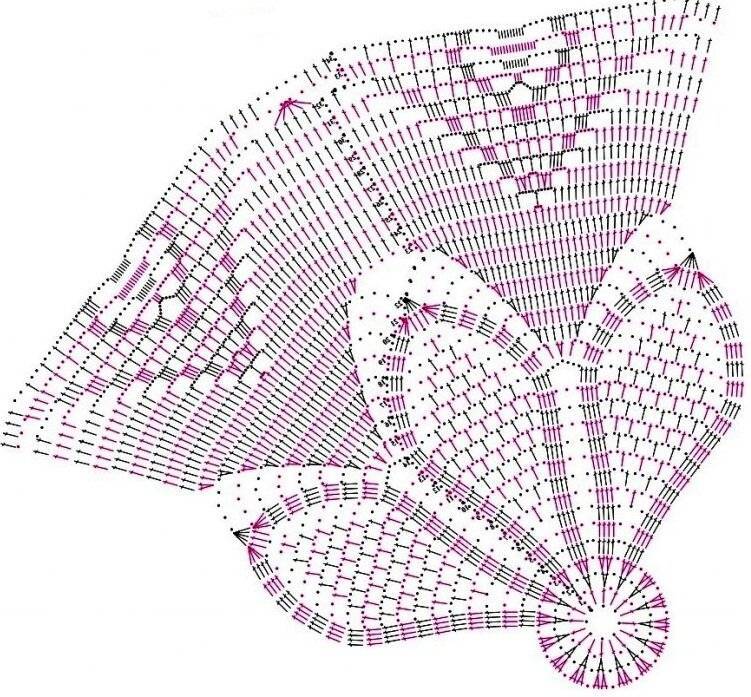 Мини скатерти крючком со схемами