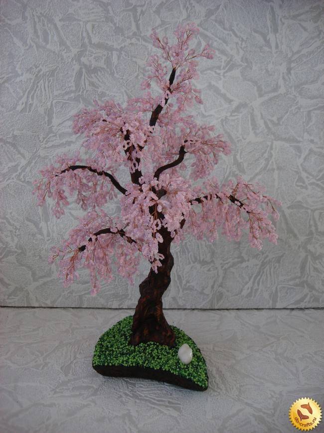 Сакура из бисера: пошаговое описание процесса создания дерева своими руками и фото схем