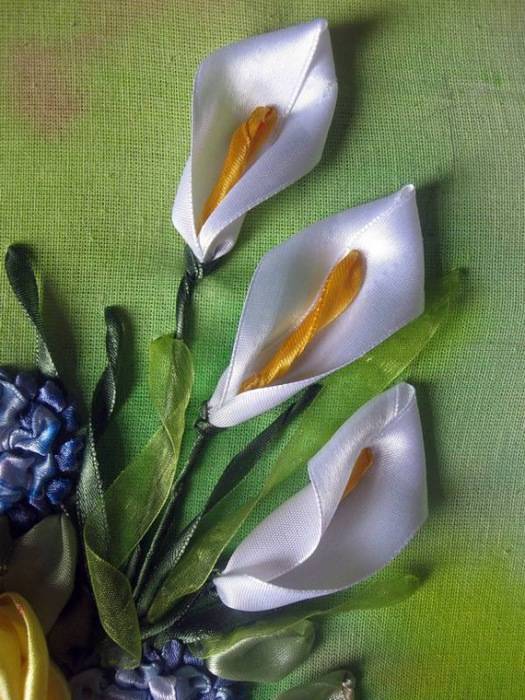 Тюльпаны из ленты атласной своими руками пошаговое фото