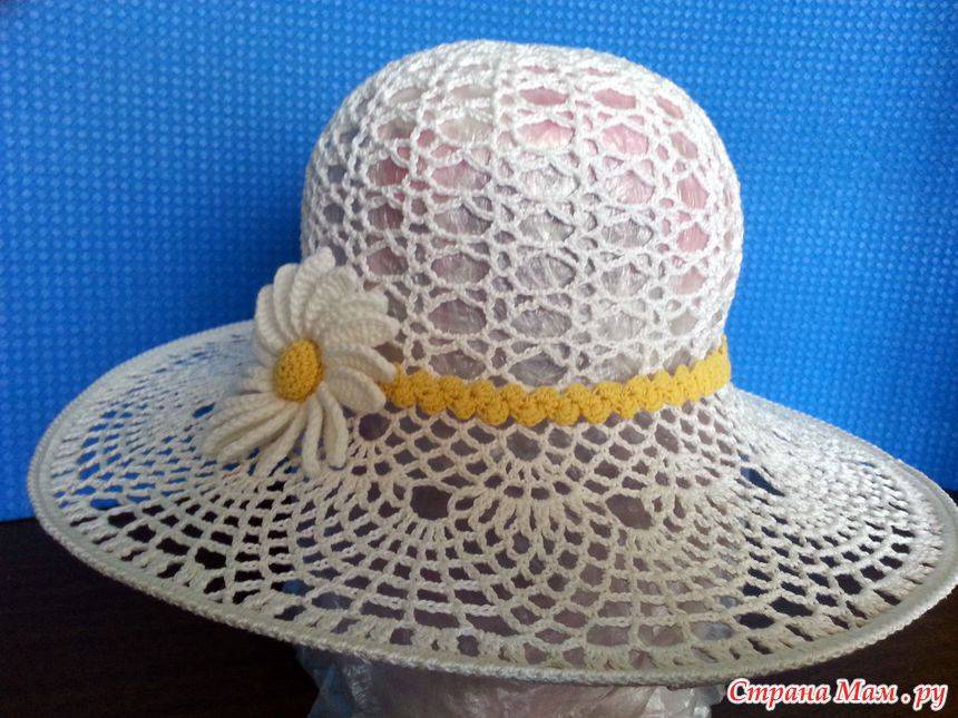 Вязаная крючком летняя шляпа с полями: защита от солнца и модный аксессуар!