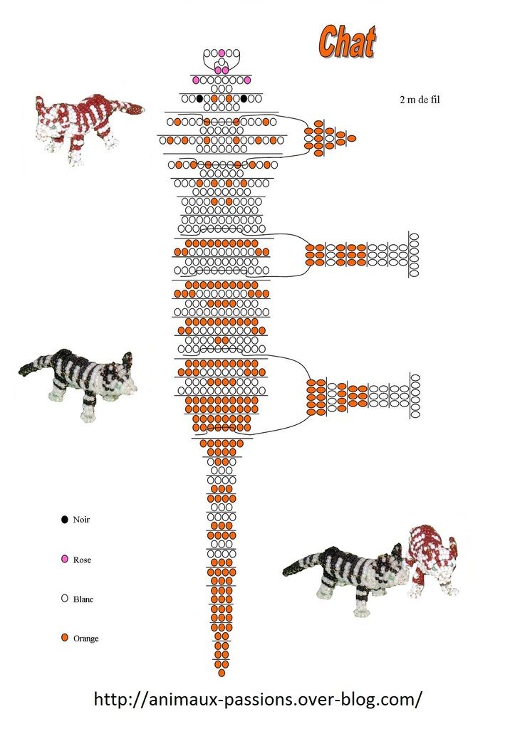 Схемы плетения фигурок животных из бисера