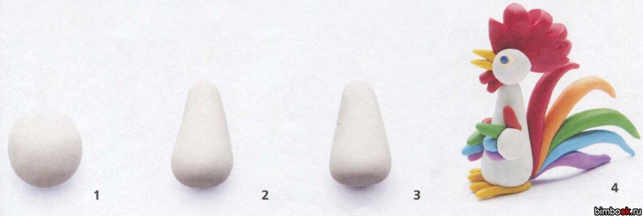 Петух из полимерной глины: мастер класс для новичков в лепке