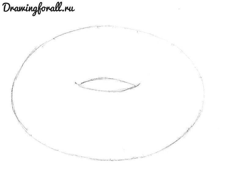 Как нарисовать пончик карандашом поэтапно