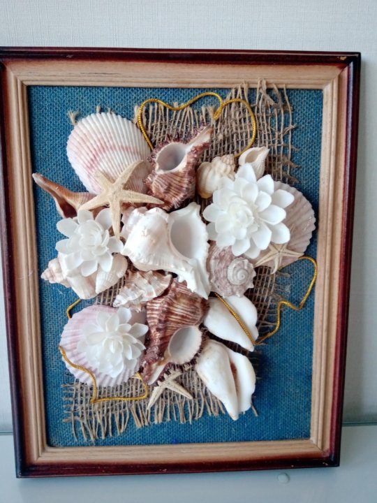 Ракушки морские в интерьере, декор своими руками, бордюр из ракушек для ванной комнаты
