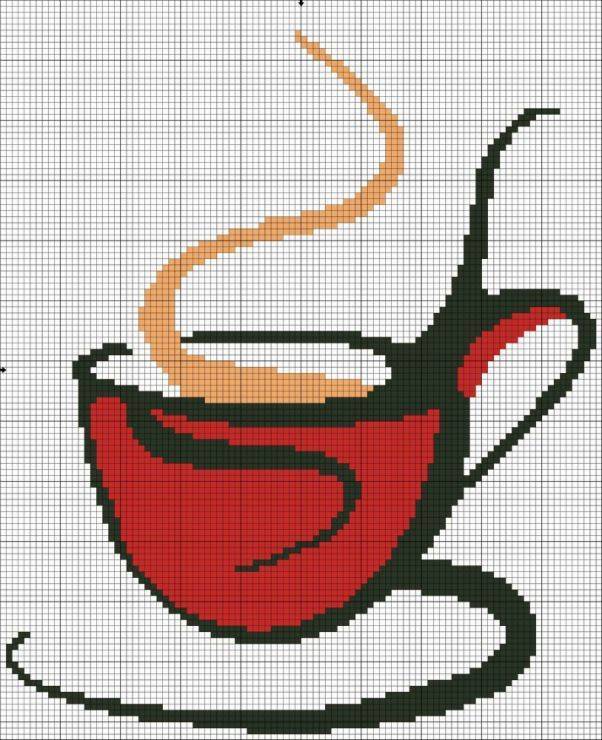 Схема чашки кофе для вышивки бисером. кофейная вышивка: выбираем схему ароматной чаши. видео: вышиваем набор чашек