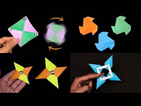 Как сделать оригинальный спиннер оригами из бумаги своими руками